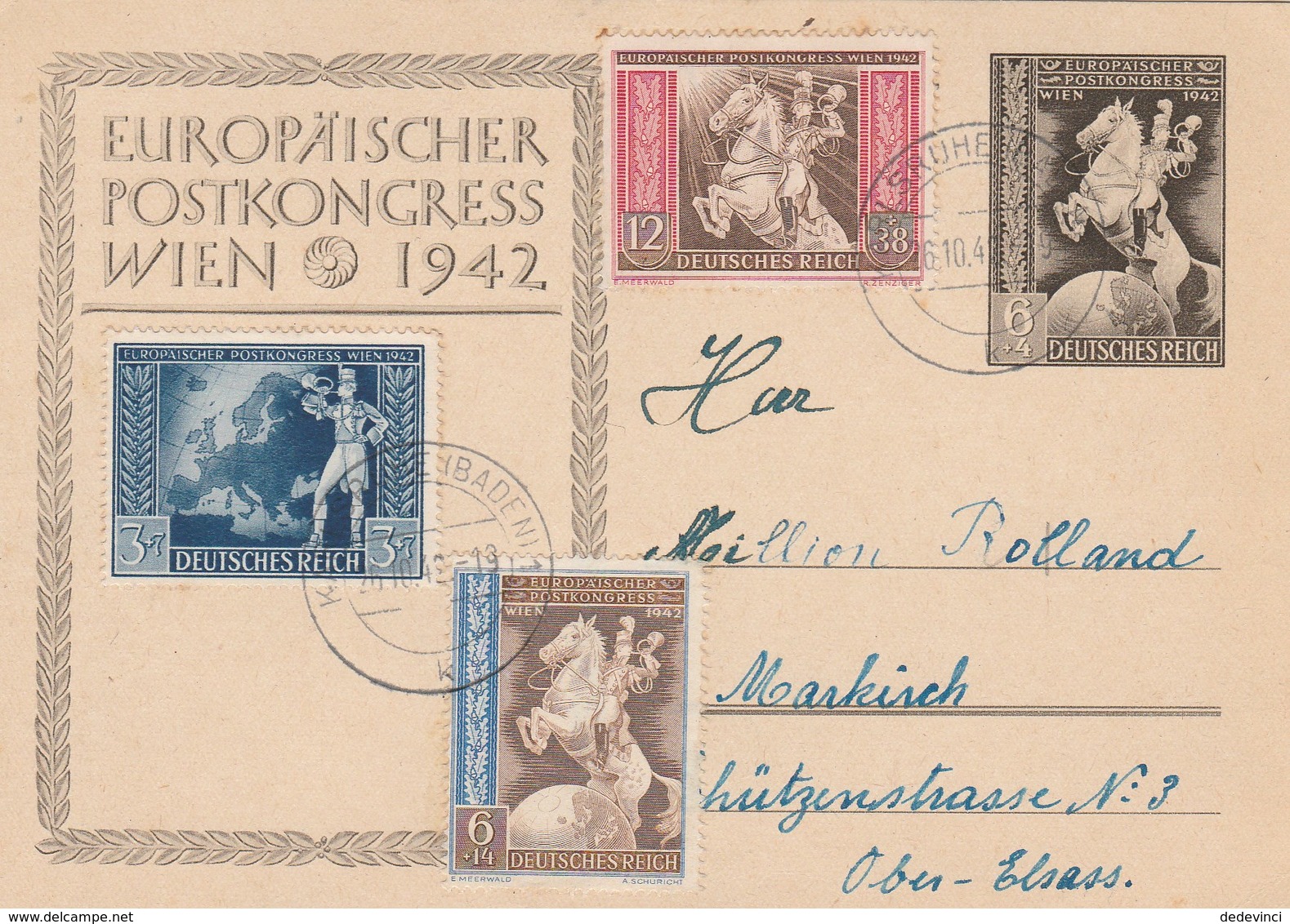 Europäicher Postkongress Wien 1942 - Briefe U. Dokumente