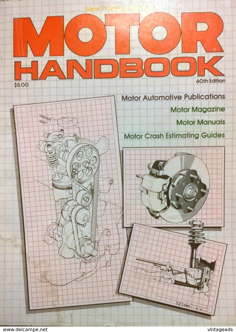 CA171 Autozeitschrift Motor Handbook, 60th Edition, 1982, Englisch - Transportation