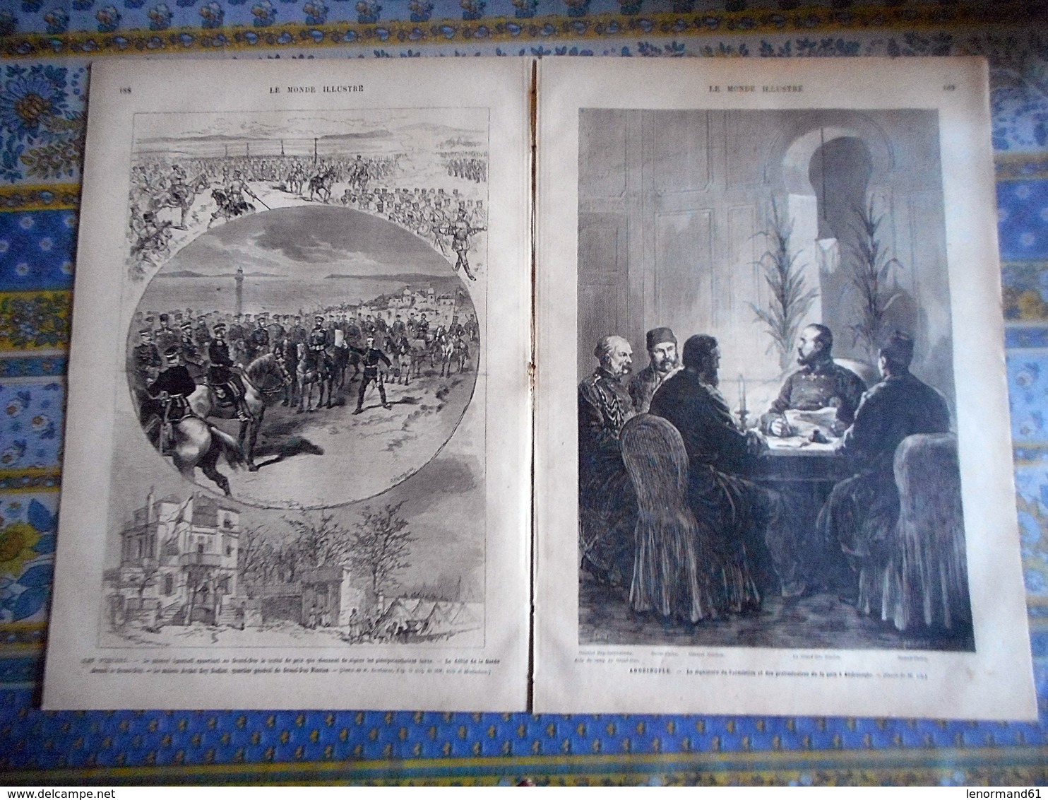 LE MONDE ILLUSTRE 23/03/1878 RUSSIE TURQUIE PAIX ORIENT SAN STEFANO ANDRINOPLE ARMEE RUSSE ROME CONCLAVE - 1850 - 1899