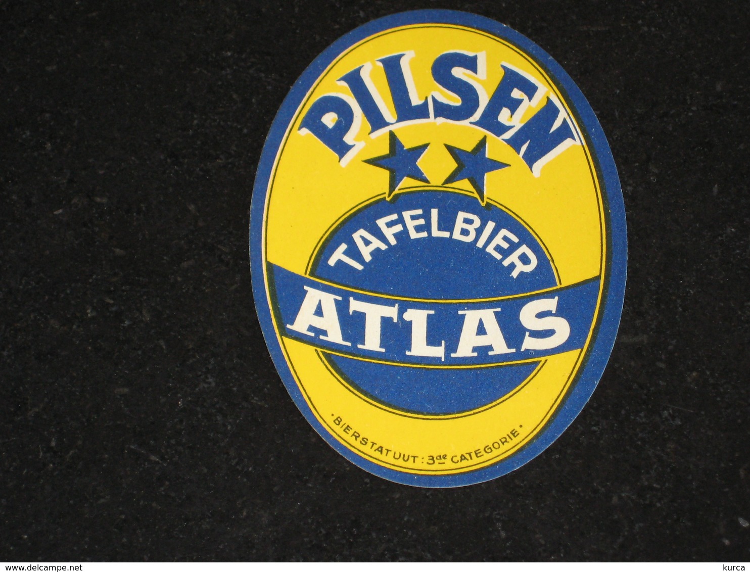 Etiket PILSEN Brouwerij Brasserie ATLAS Brussel - Beer