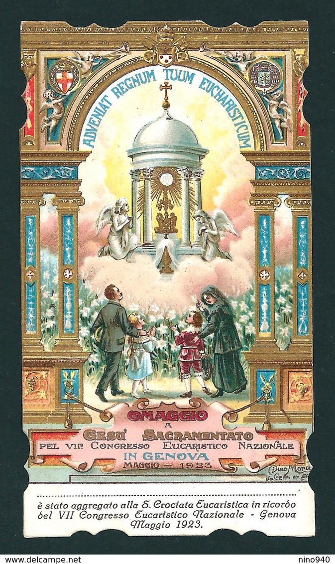 ED.  SLE - GESU' SACRAMENTATO - E -  Mm. 65 X 117 - VII° Congresso Eucaristici Nazionale In Genova - Anno 1923 - Religione & Esoterismo