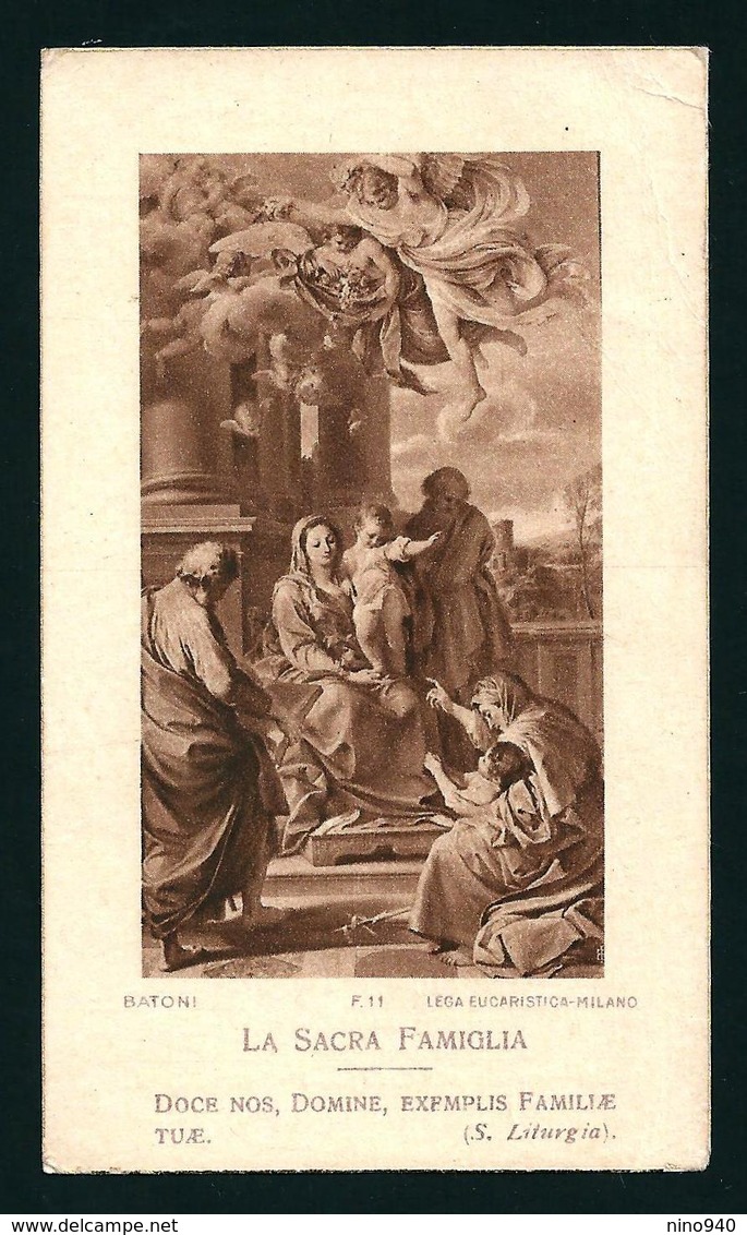 ED.  SLE - LA SACRA FAMIGLIA - E - Mm. 65 X 110 - Nr. F11 - Ricordo Della Priora Emilia Aldè - S. Giovanni Alla Castagna - Religión & Esoterismo