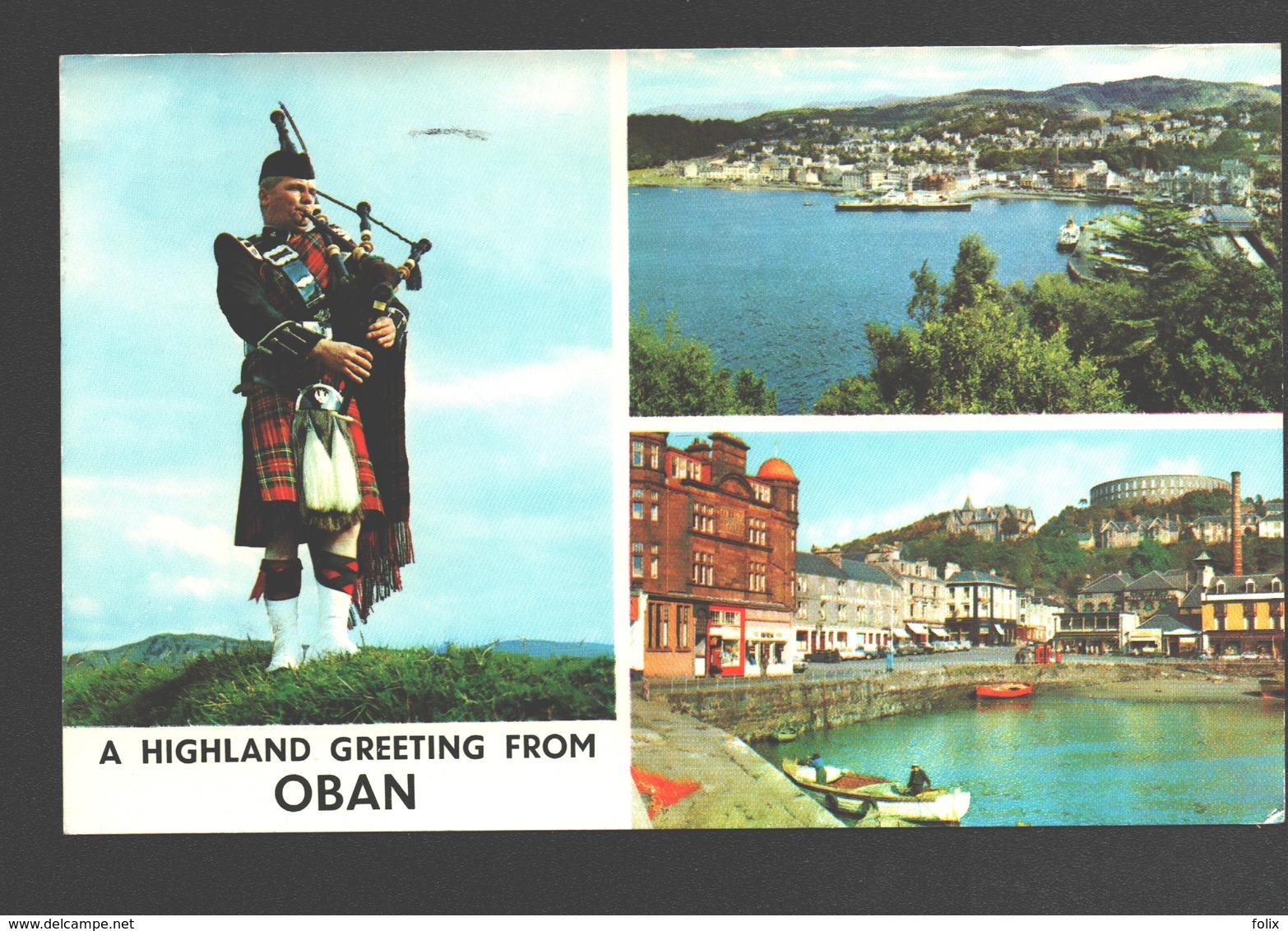 Oban - A Highland Greeting From Oban - From Pulpit Hill - The Harbour - Multiview - 1969 - Argyllshire