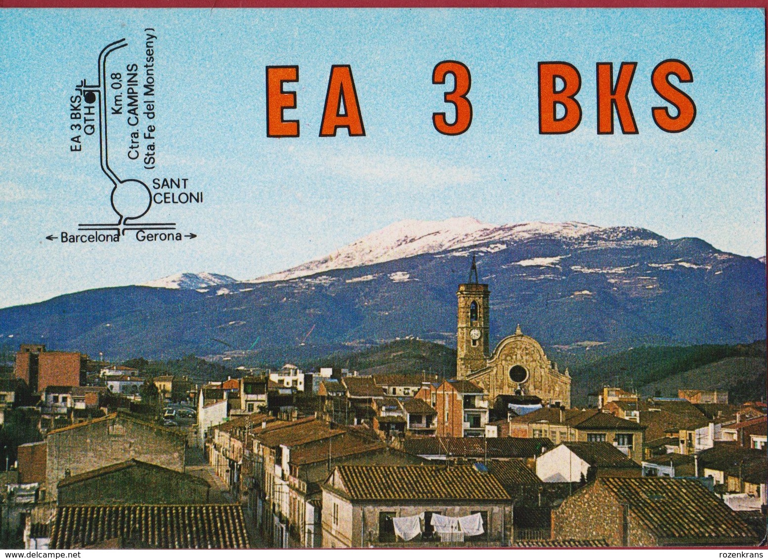 QSL Card Amateur Radio Funkkarte Espana Spain Spanje 1980 San Celoni Barcelona EA 3 BKS - Amateurfunk