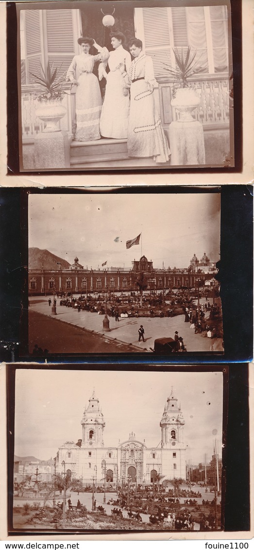 Lot De 48 Photo Année 1903 Manoeuvre Militaire à Identifier Au Pérou Péru LIMA / EL CALLAO / Croiseur PROTET / Défilé - Guerre, Militaire