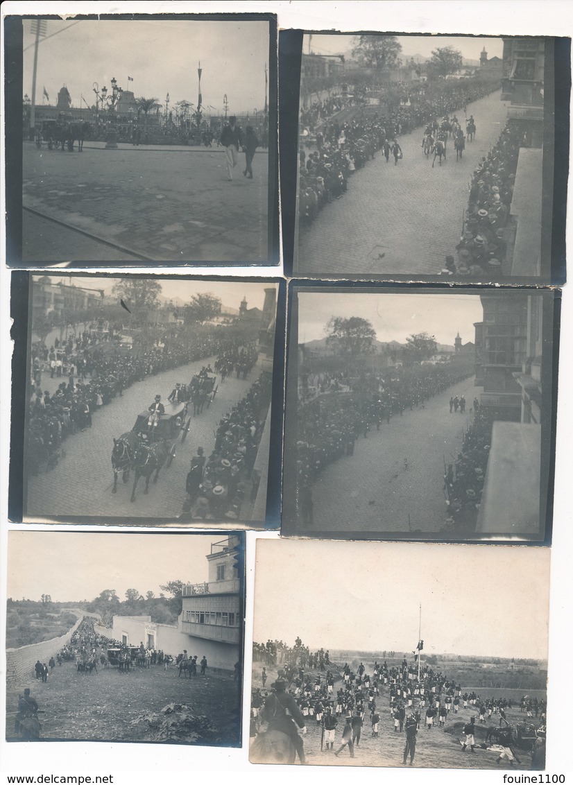 lot de 48 photo année 1903 manoeuvre militaire à identifier au pérou péru LIMA / EL CALLAO / croiseur PROTET / défilé