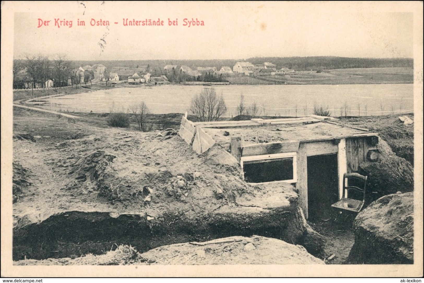 Postcard Sybba Szyba Stadt Und Unterstände 1915  - Ostpreussen