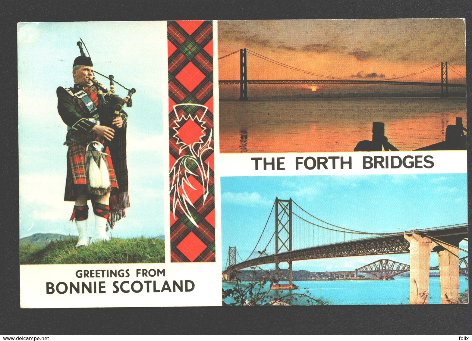 The Forth Bridges - Greetings From Bonnie Scotland - Multiview - 1978 - Midlothian/ Edinburgh