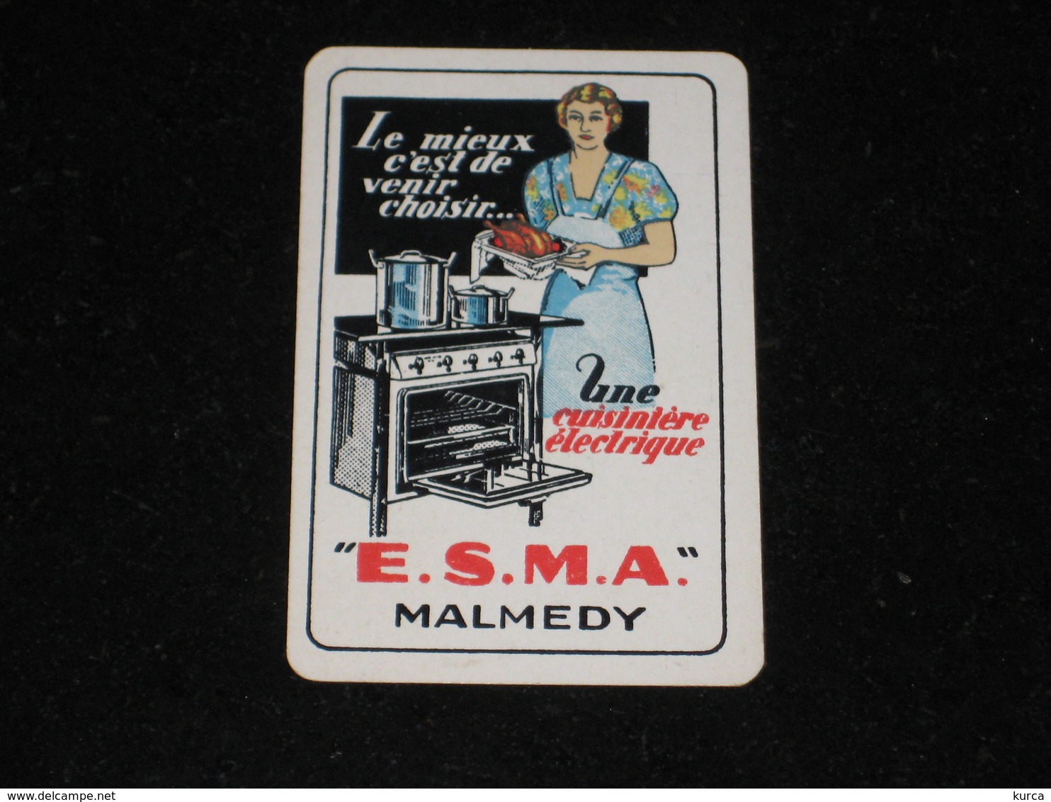 1 Oude Speelkaart Cuisinière ESMA Malmedy - Autres & Non Classés
