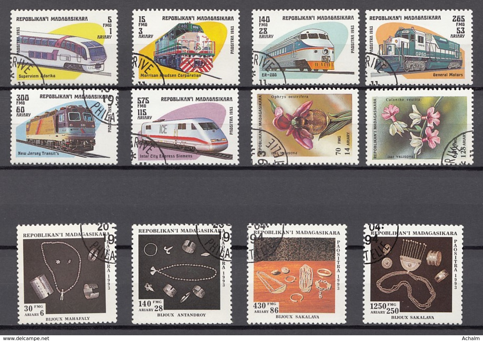 (1) Madagascar / Madagaskar - 25 Used Stamps From The Years 1993-1994 - See 3 Scans - Madagaskar (1960-...)