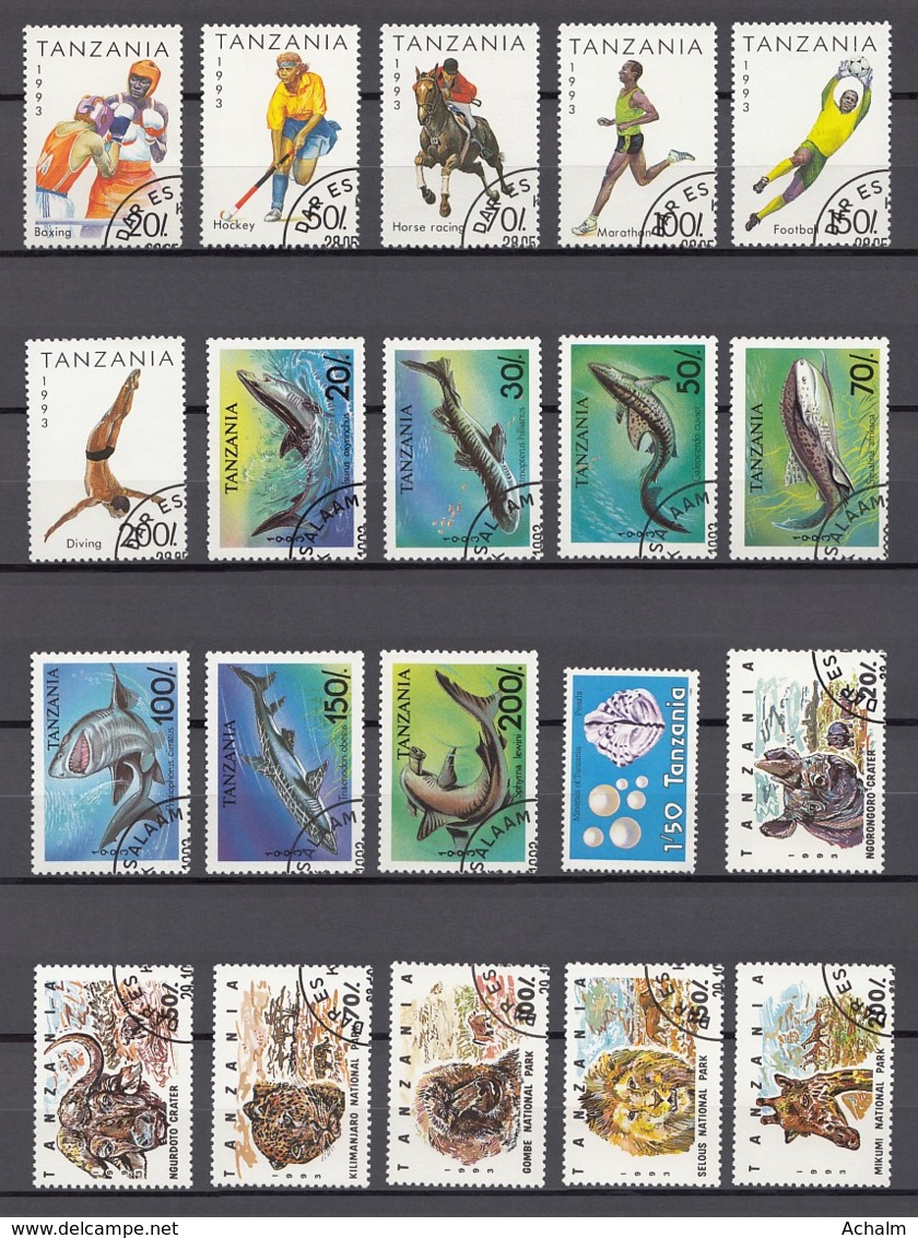 (1) Tanzania/Tansania - 19 Used And 1 Unused Stamps From The Years 1986-1993 - See Scan - Tansania (1964-...)
