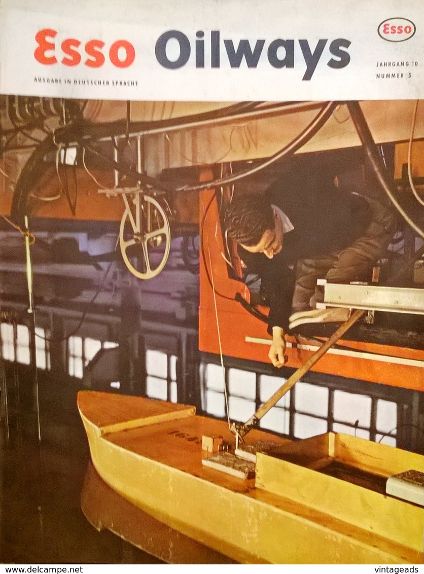 CA186 Zeitschrift ESSO Oilways, Jahrgang 10, Nummer 5, Deutsch - Auto En Transport