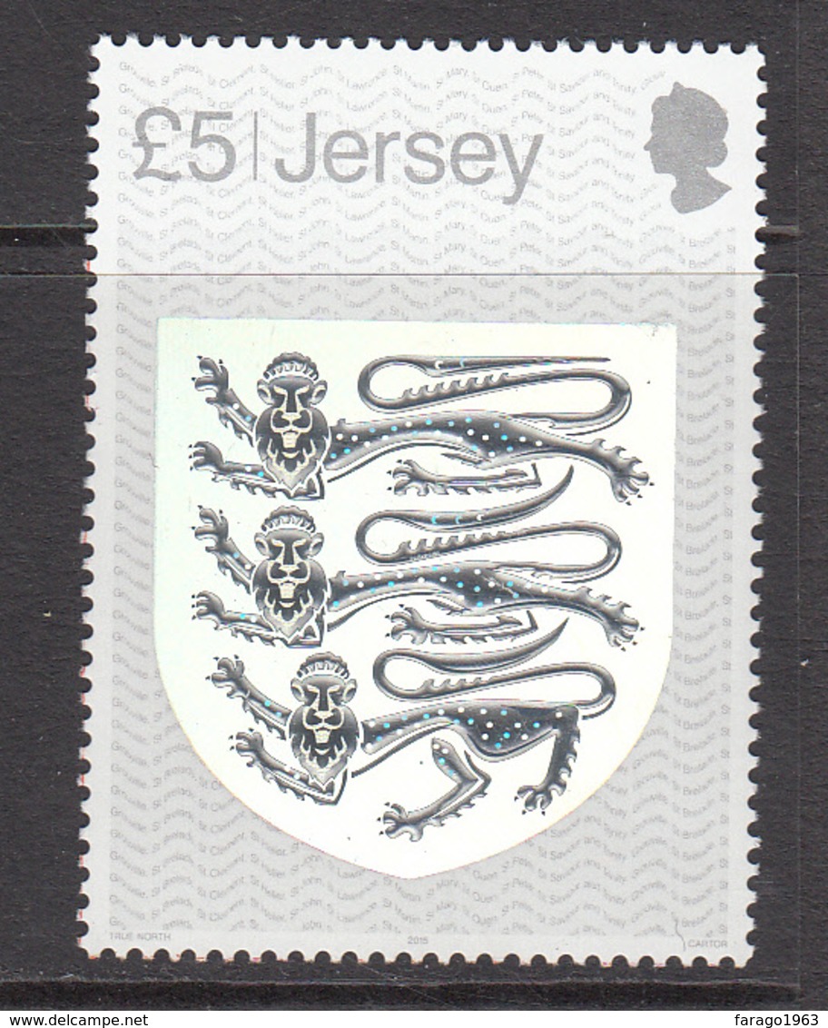 2015 Jersey Coat Of Arms Hologram Complete Set Of 1 MNH @  WELL BELOW FACE VALUE - Jersey