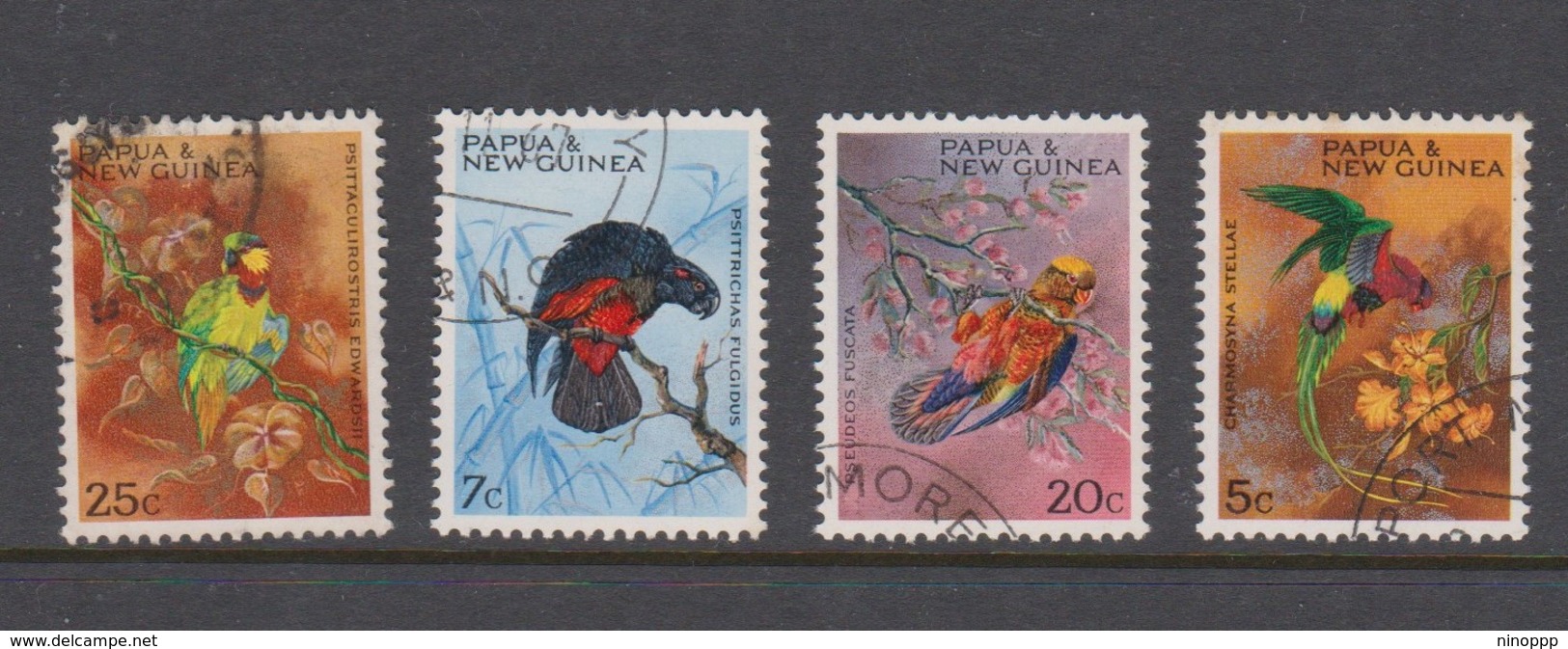 Papua New Guinea SG 121-124 1967 Parrots Used - Papua New Guinea