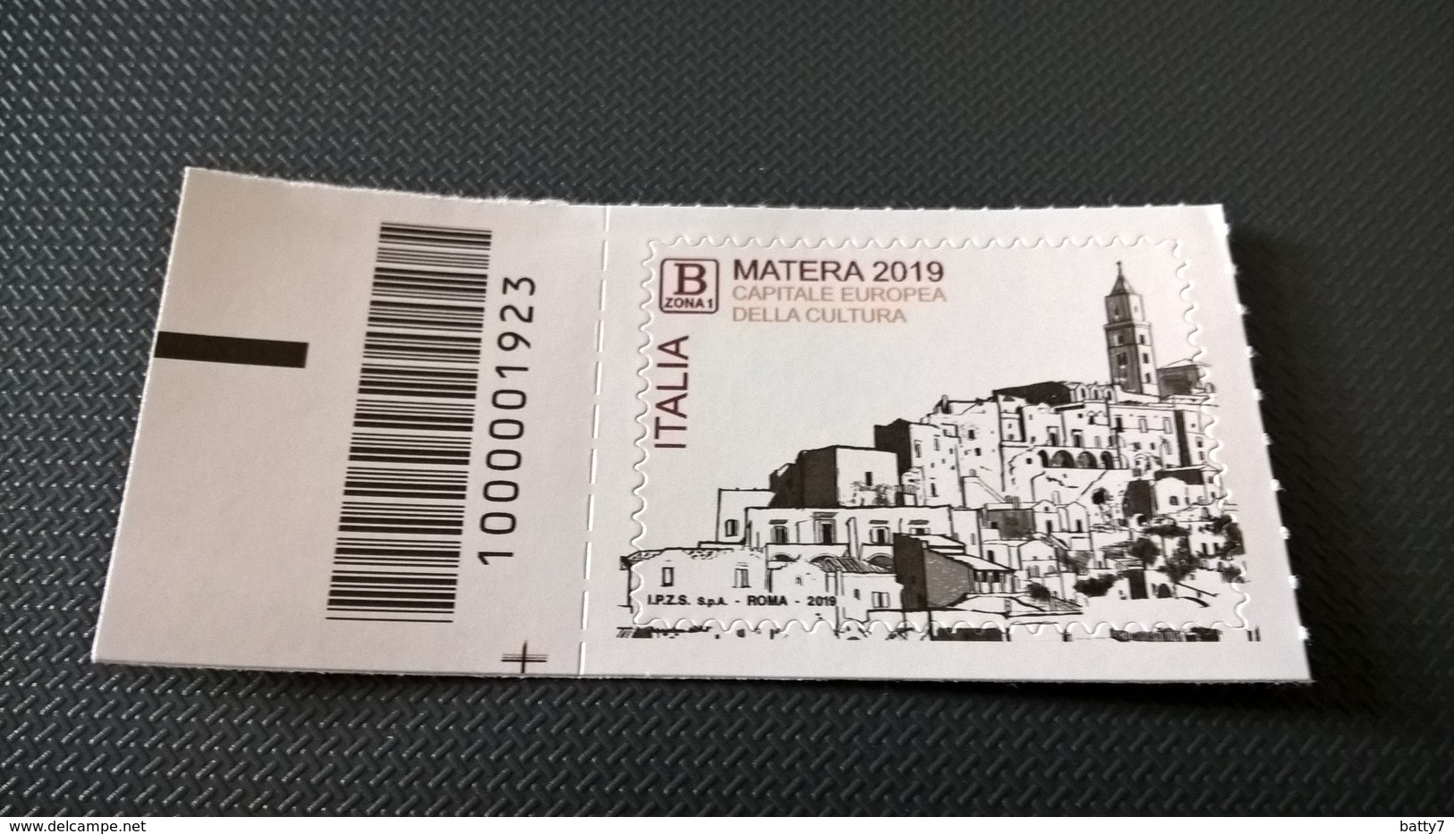 ITALIA 2019 MATERA B ZONA 1 - CODICE BARRE - Codici A Barre