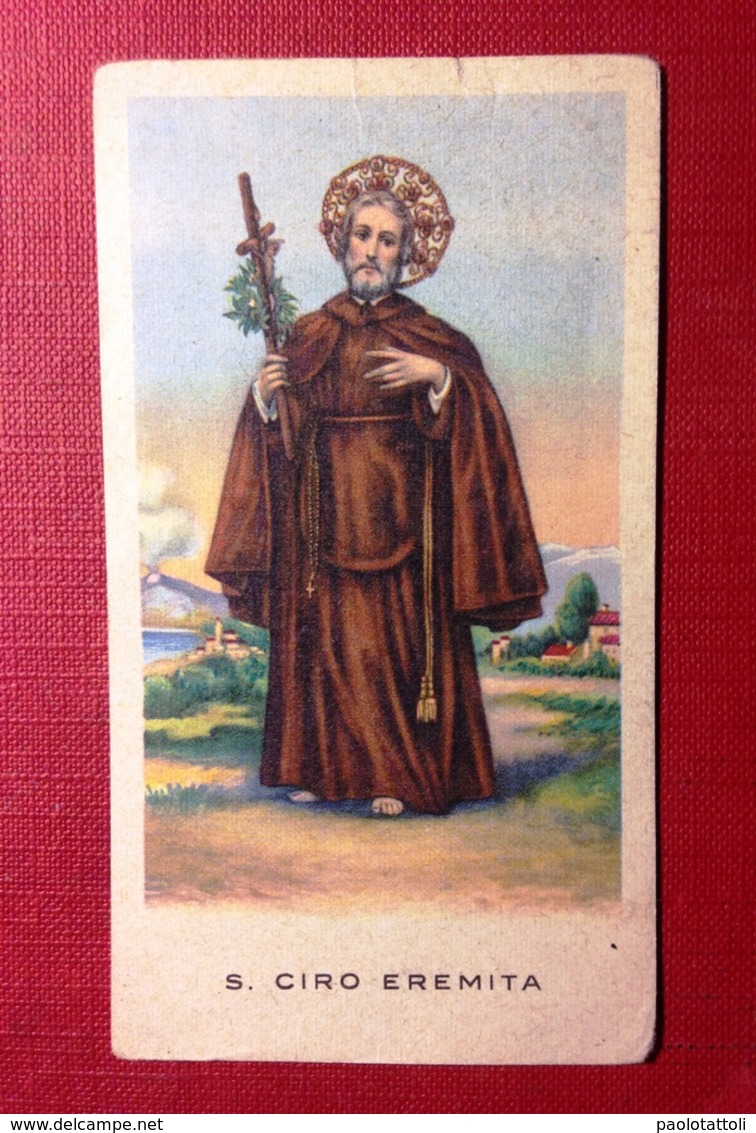 Santino, Holy Card- San Ciro Eremita- Ed. G.Mi N°72,28.7.1913. - Religione & Esoterismo