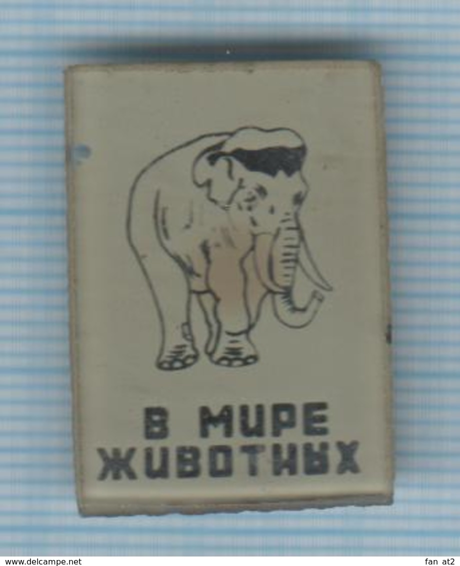 USSR / Badge / Soviet Union / RUSSIA Elephant. In The Animal World 1960-70s - Animals