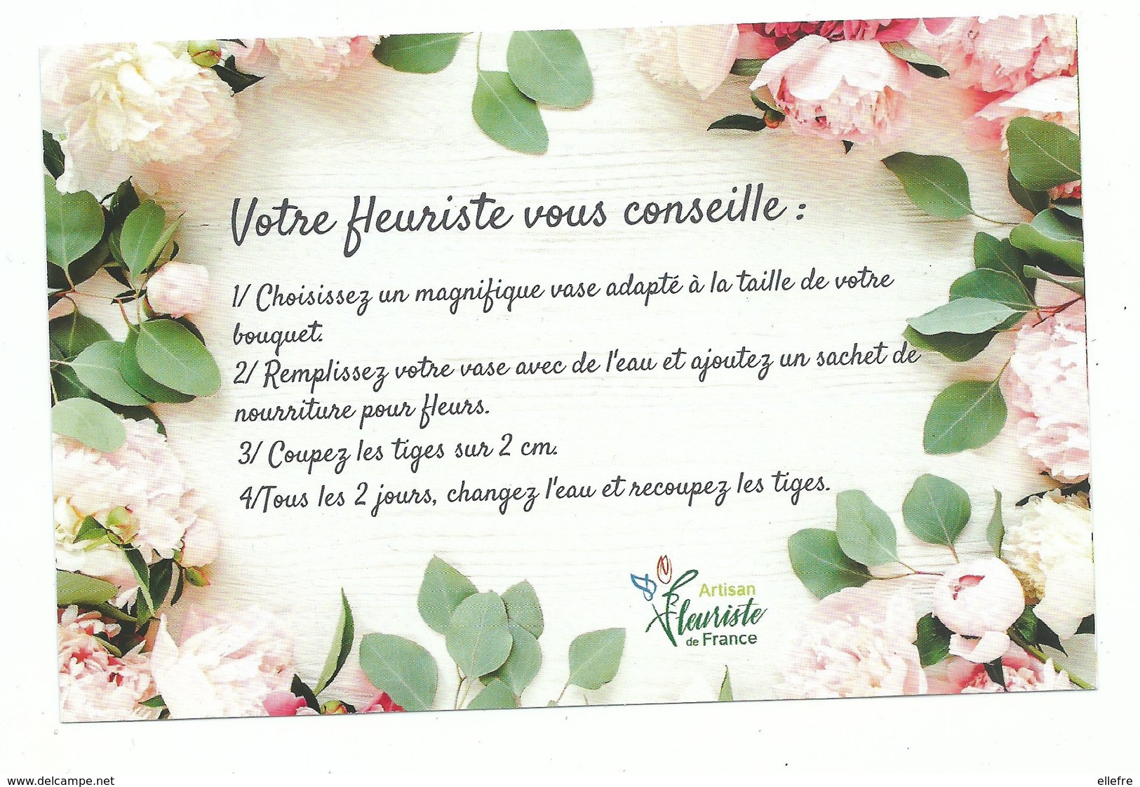 CPM Artisan Fleuriste De France Conseil Rose, Pivoine - Fleurs