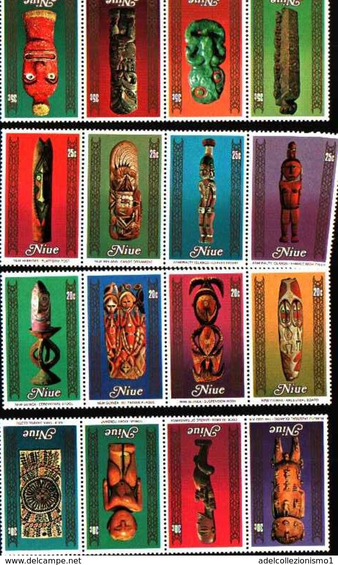 5523bis ) Niue-1980 South Pacific FESTIVAL D'ARTE  Sere In Striscia-MNH** - Niue