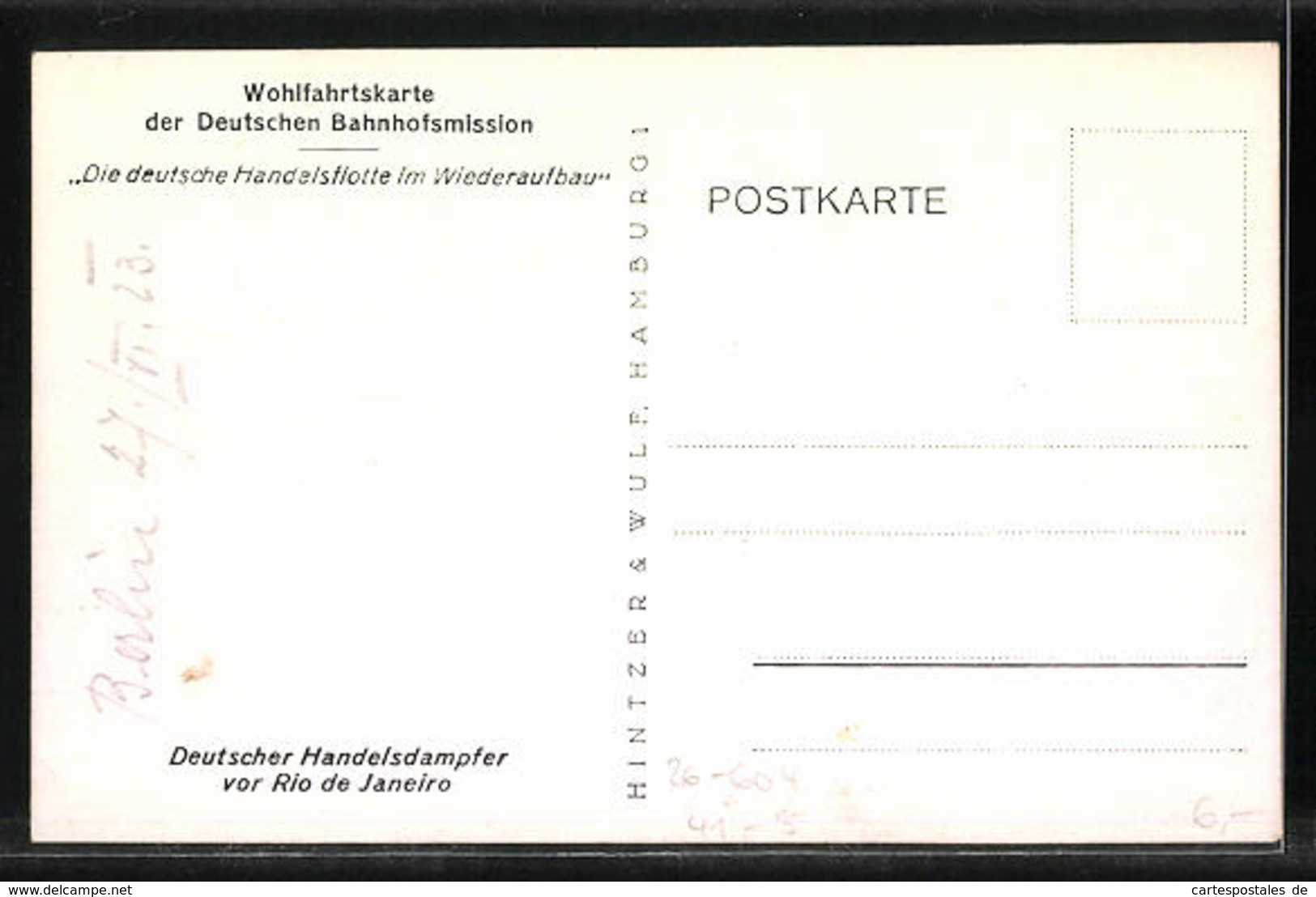 Künstler-AK Robert Schmidt: Deutscher Handelsdampfer Vor Rio De Janeiro - Piroscafi