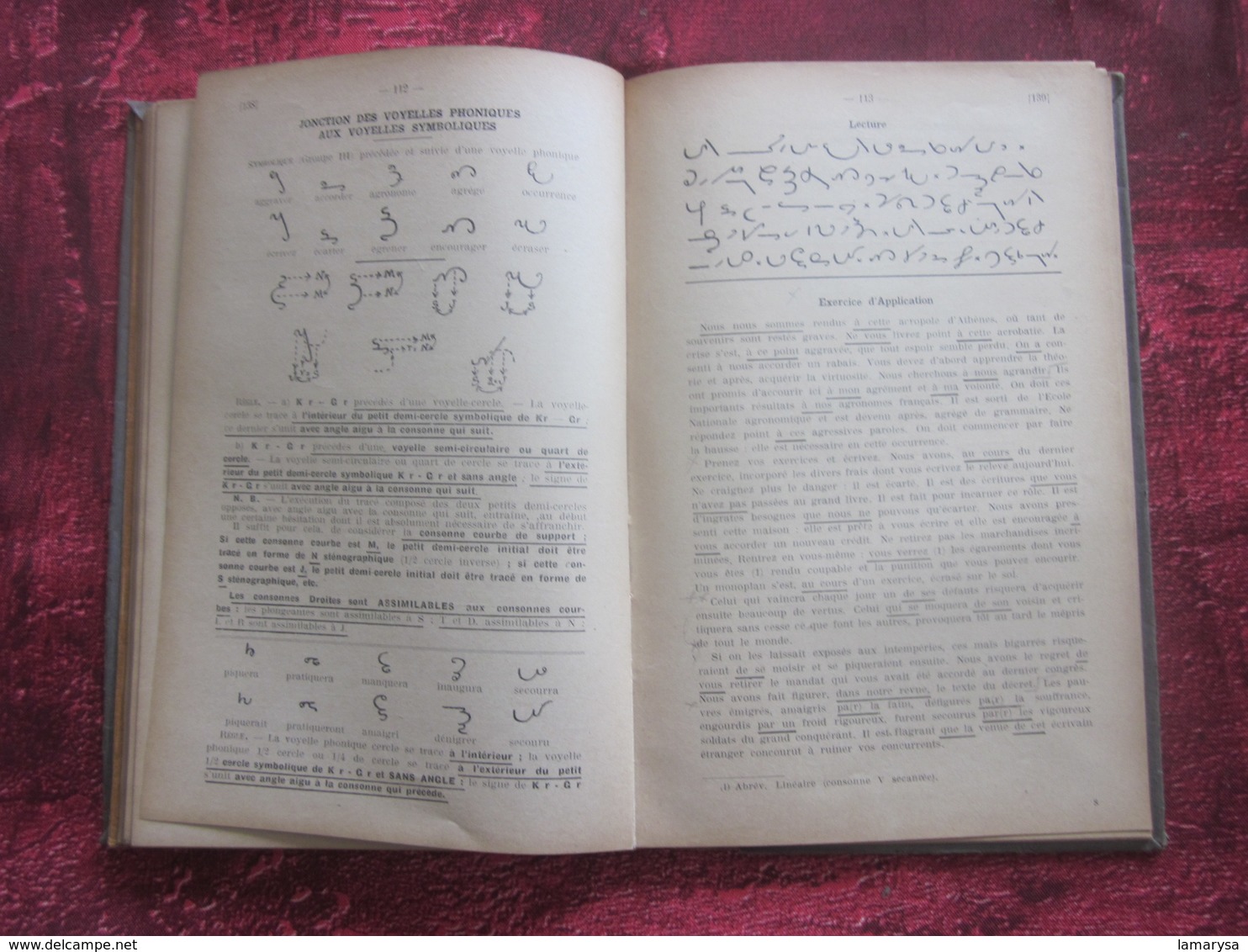 Exercices gradués de Sténographie, système Duployé par Charles Chouvé 1941-Graduated Stenography Exercises,Duployé Syste