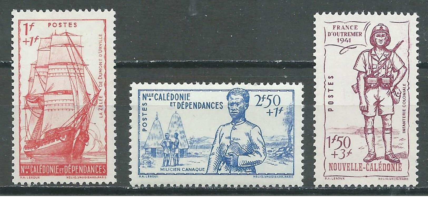 Nouvelle Calédonie YT N°190/192 Défense De L'Empire Neuf ** (Voir Description) - Unused Stamps