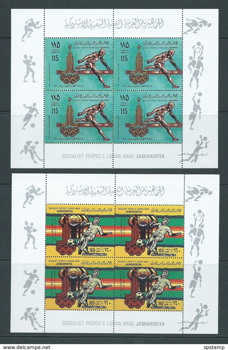 Libya 1979 Moscow Olympic Games Set Of 4 Miniature Sheets MNH - Libya