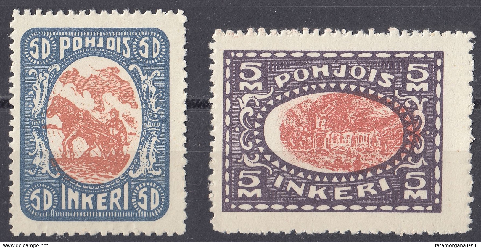 INGRIA - 1920 -  Lotto Di 2 Valori Nuovi Senza Linguella: Yvert 10 E 13 (seconda Scelta). - Local Post Stamps
