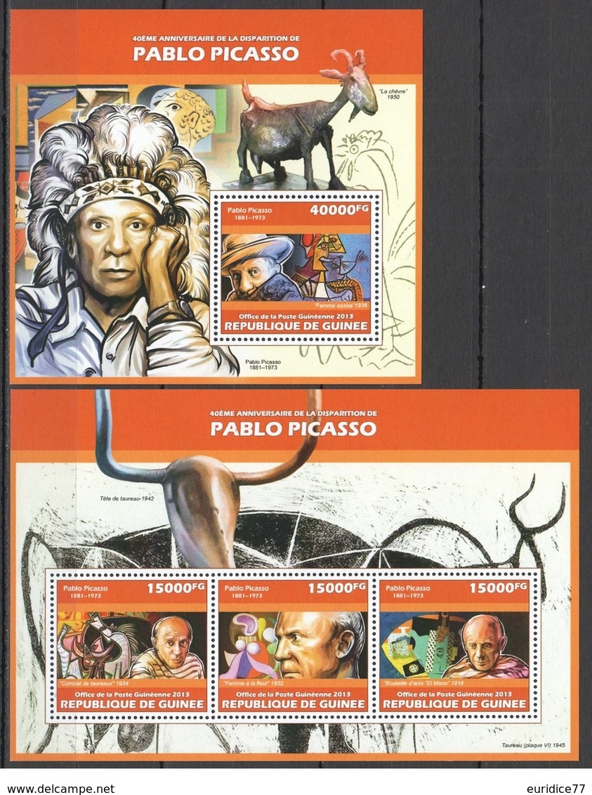 Guinee 2013 - Art Painting Pablo Picasso M/s + S/s Mnh - Picasso