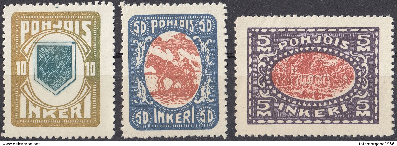 INGRIA - 1920 - Lotto Di 3 Valori Nuov1 Senza Linguella: Yvert 8 (seconda Scelta), 10 E 13. - Local Post Stamps