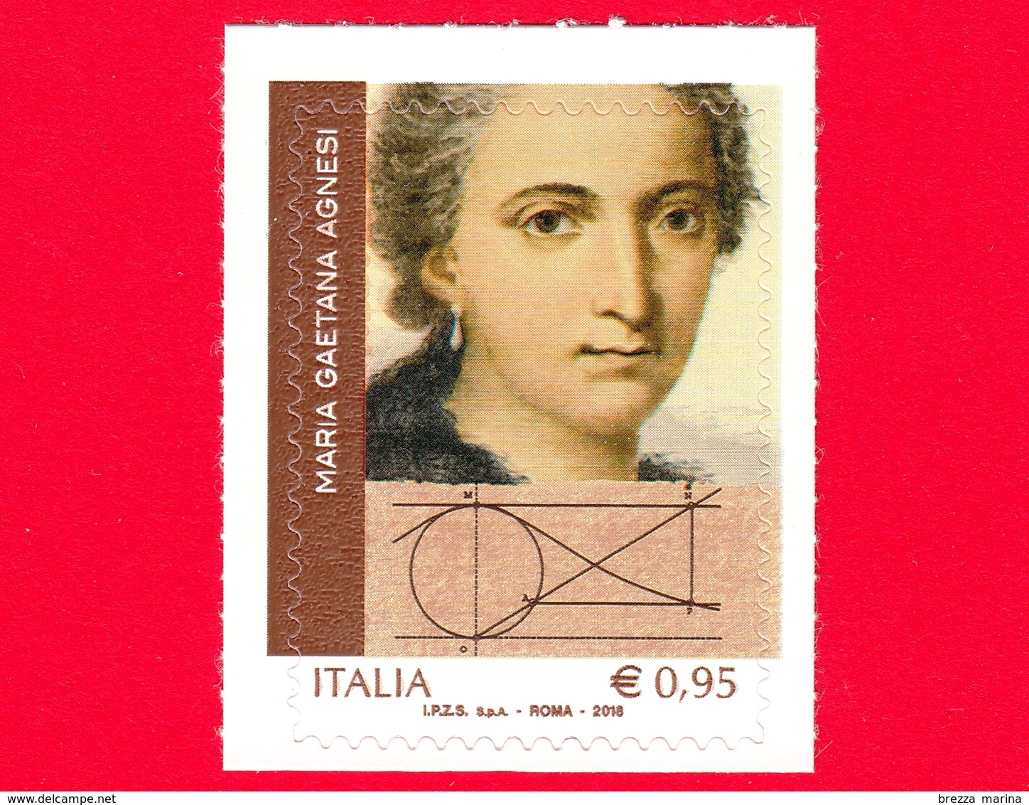 Nuovo - MNH - ITALIA - 2018 - Genio Femminile Italiano - Maria Gaetana Agnesi (1718-1799) - Giornata Della Donna  - 0,95 - 2011-20:  Nuovi