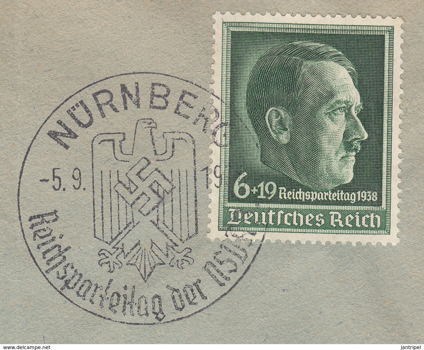 GERMANY 1936 STAMP & SPECIAL REICHSPARTEITAG NURNBERG POSTMARK - Briefe U. Dokumente