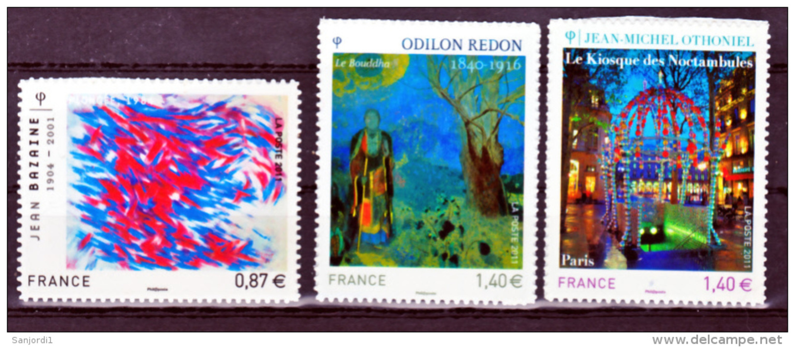 France  525 550 551 Tableaux Bazaine Redon Othoniel Neuf ** TB MNH Sin Charnela - Autres & Non Classés