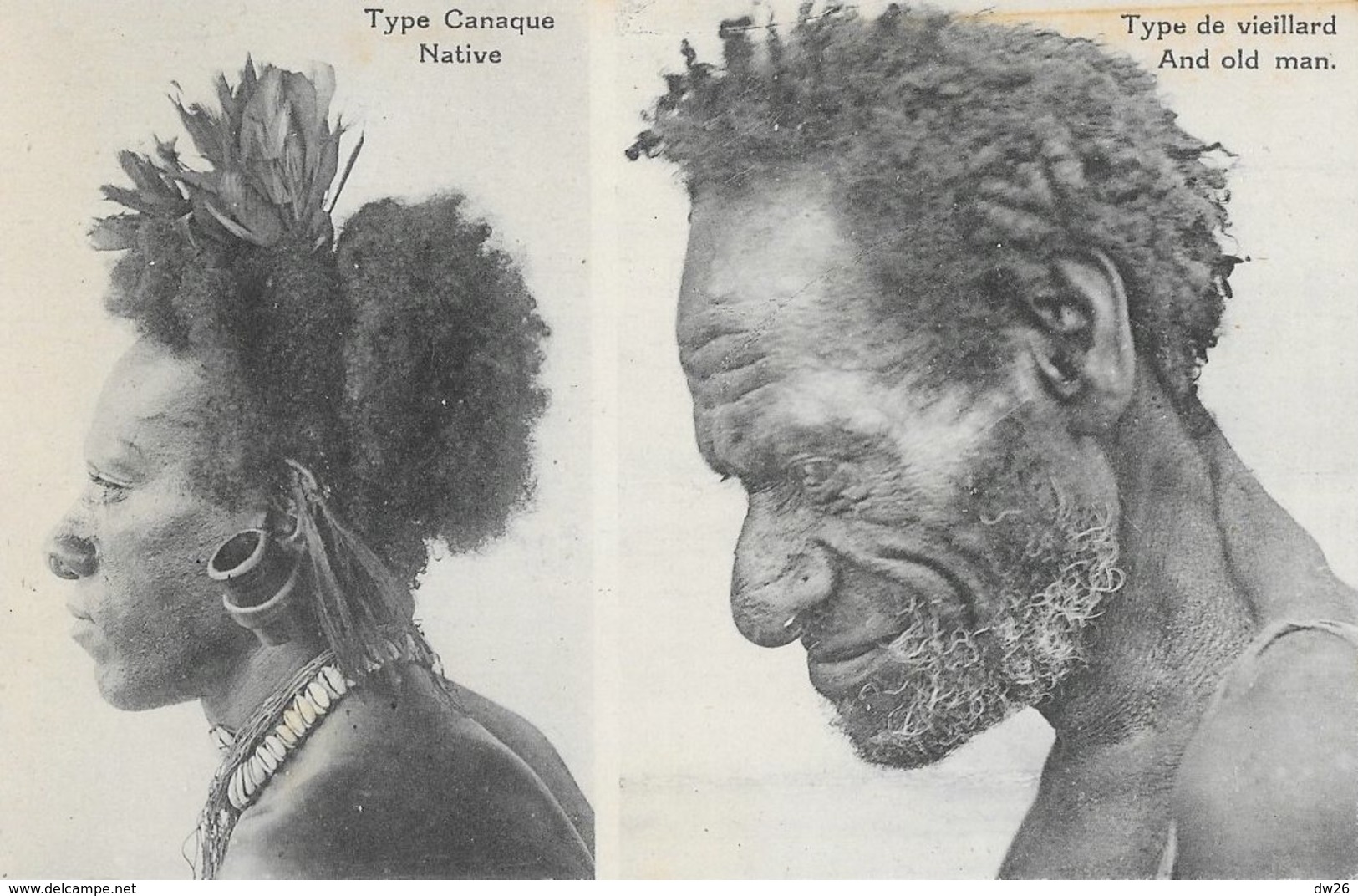 Papouasie-Nouvelle-Guinée - Type Canaque (Kanak, Nouvelle Calédonie) Type De Vieillard (Native And Old Man) - Oceania