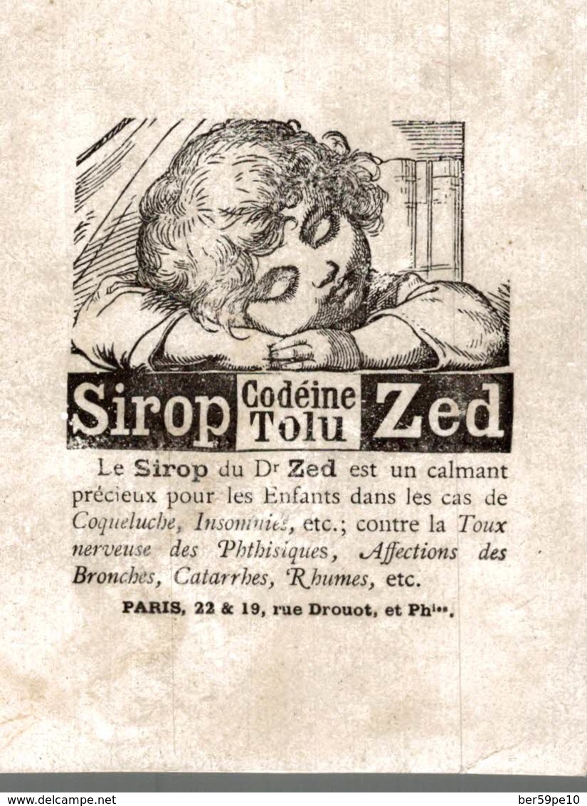 CHROMO SIROP CODEINE TOLU ZED  BEBE DORT EN SECURITE - Other & Unclassified