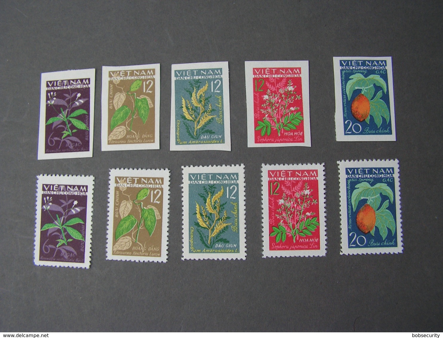 Vietnam     ** MNH  Blumen Lot  287-291 A B - Vietnam