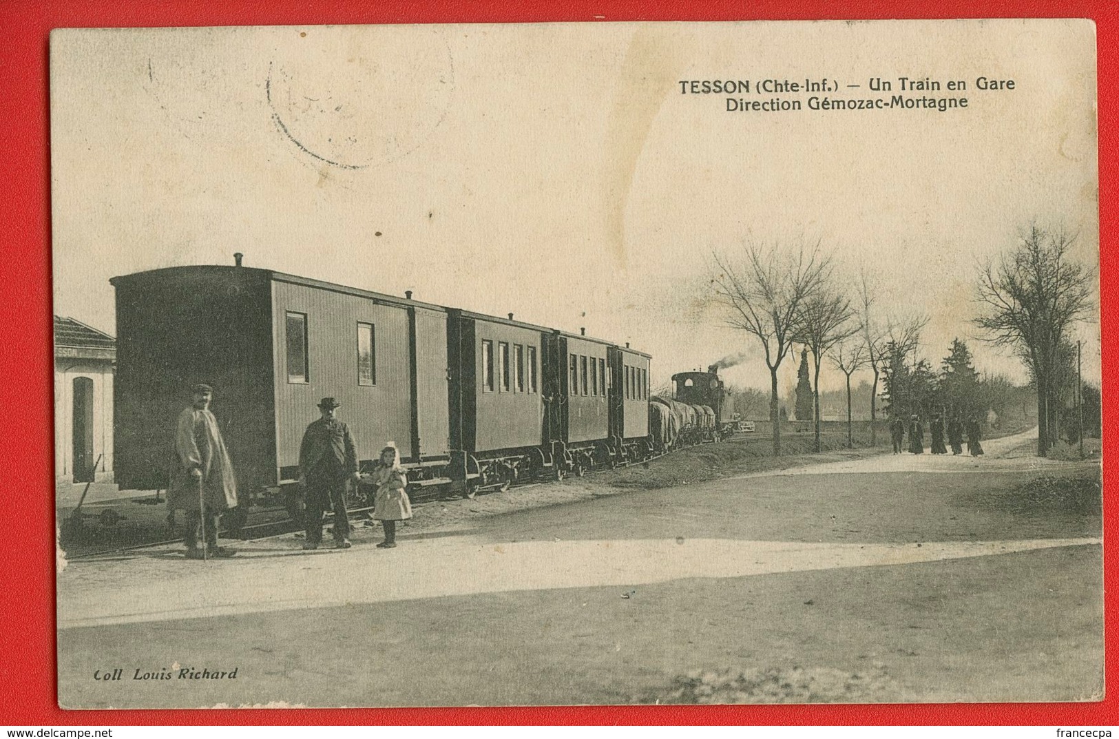 17-1601 - CHARENTE MARITIME - TESSON - Un Train En Gare - Direction Gémozac Mortagne - Other & Unclassified