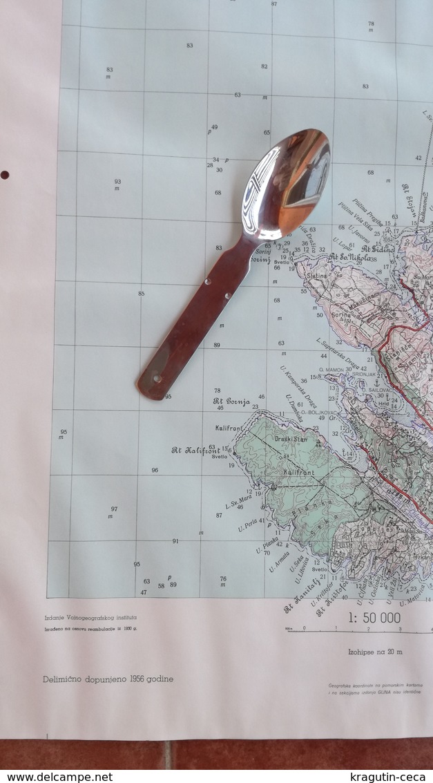 1956 RAB CROATIA JNA YUGOSLAVIA ARMY MAP MILITARY CHART PLAN Kvarner ADRIATIC SEA KRK ST GRGUR GOLI OTOK Jurandvor BASKA - Cartes Topographiques