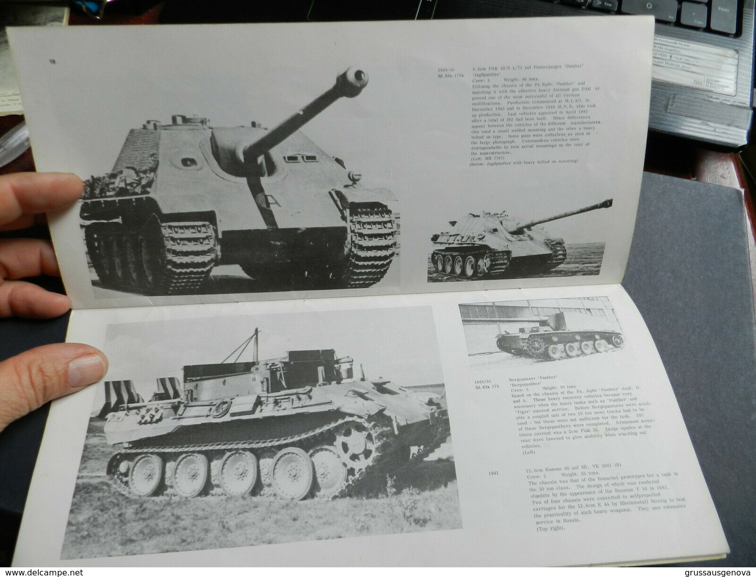 3) WEAPONS ON GERMAN BUILT FULLYTRACKED CHASSIS 1939/45 BELLONA HANDBOOK 1 CONDIZIONI ABBASTANZA BUONE COME DA FOTO FORM - War 1939-45