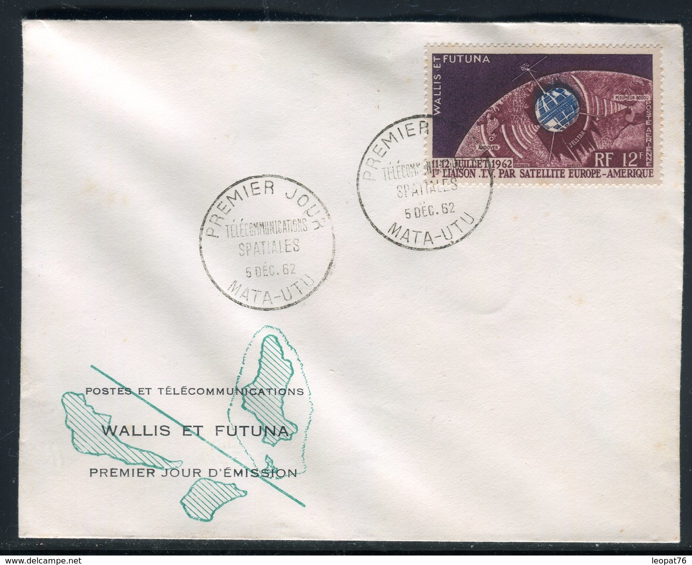 Wallis & Futuna - Enveloppe FDC 1962 , Télécommunications Spatiales -  Réf J40 - FDC