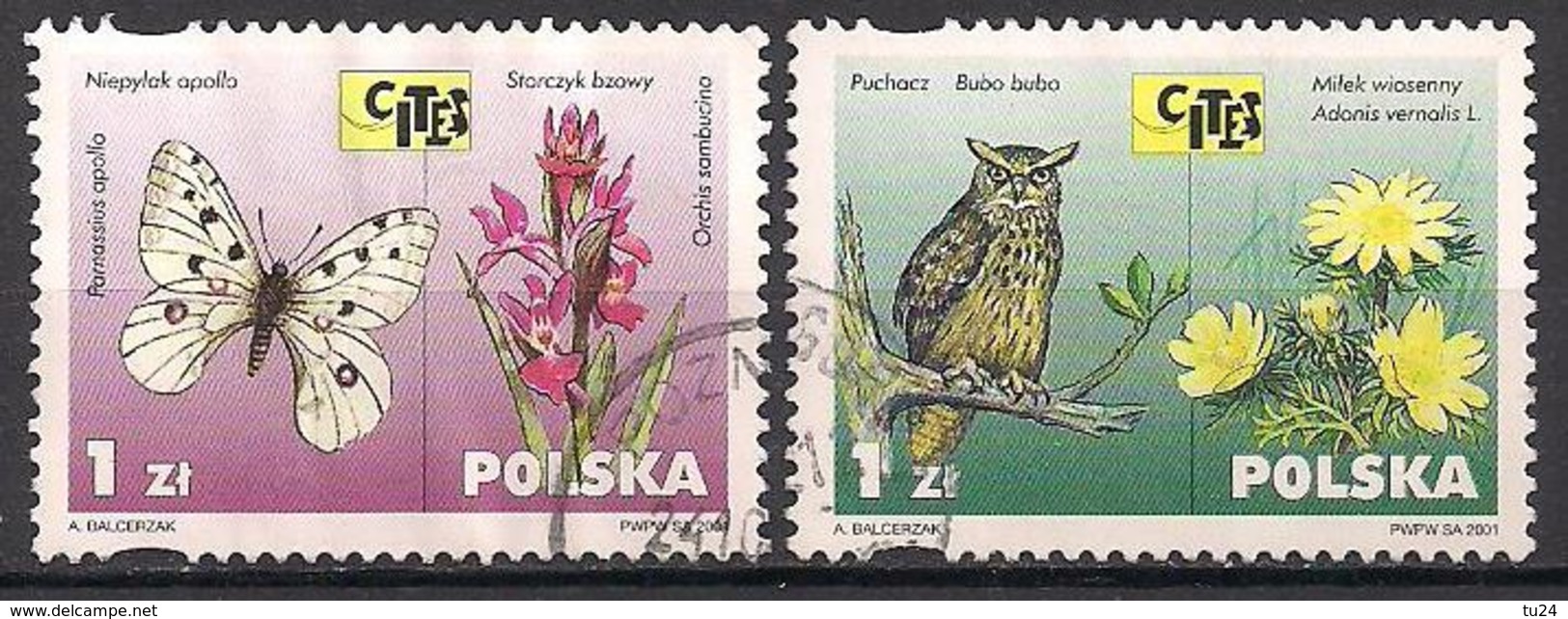 Polen  (2001)  Mi.Nr.  3896 + 3897  Gest. / Used  (1fg32) - Gebraucht