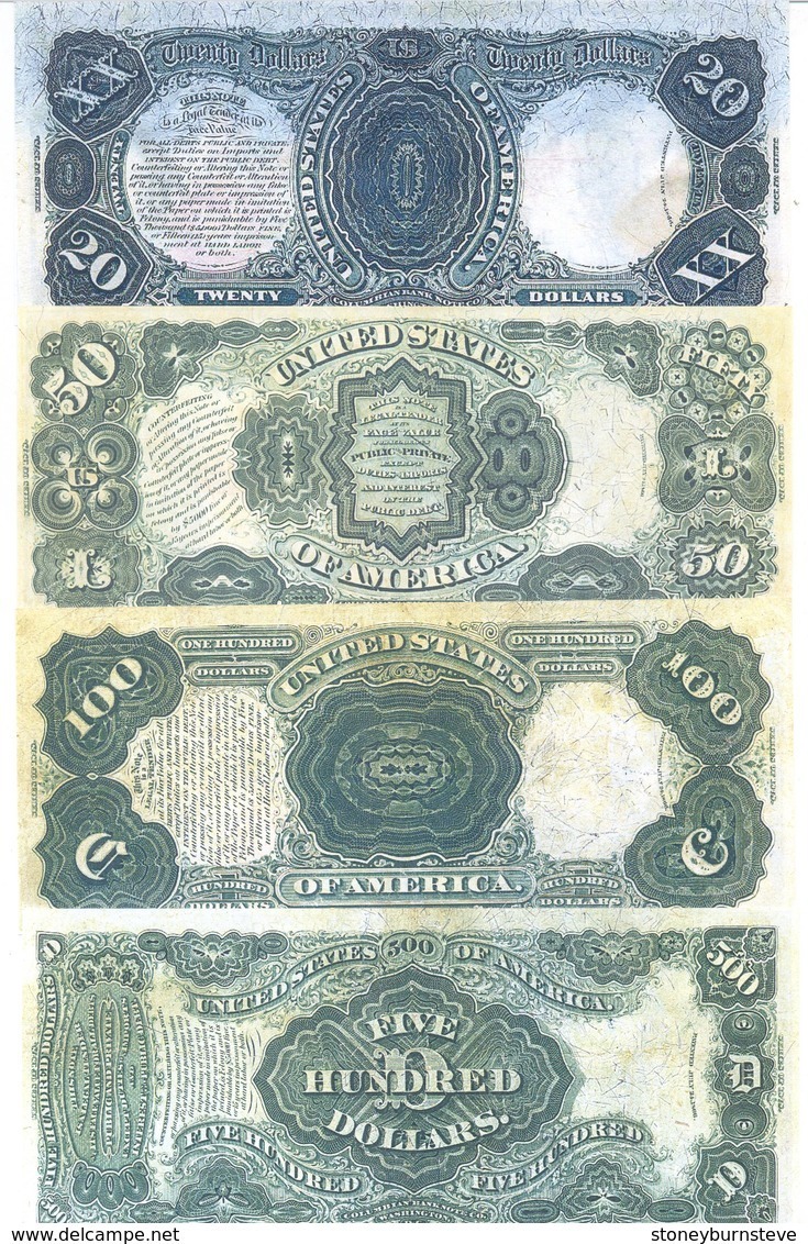 US Notes 13 Note Set 1878 COPY - United States Notes (1862-1923)