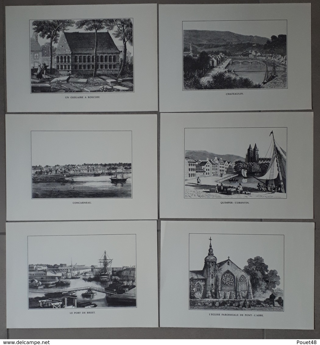 Lot De 10 Reproductions De Gravures De Bretagne. 15 X 23 Cm - Estampes & Gravures