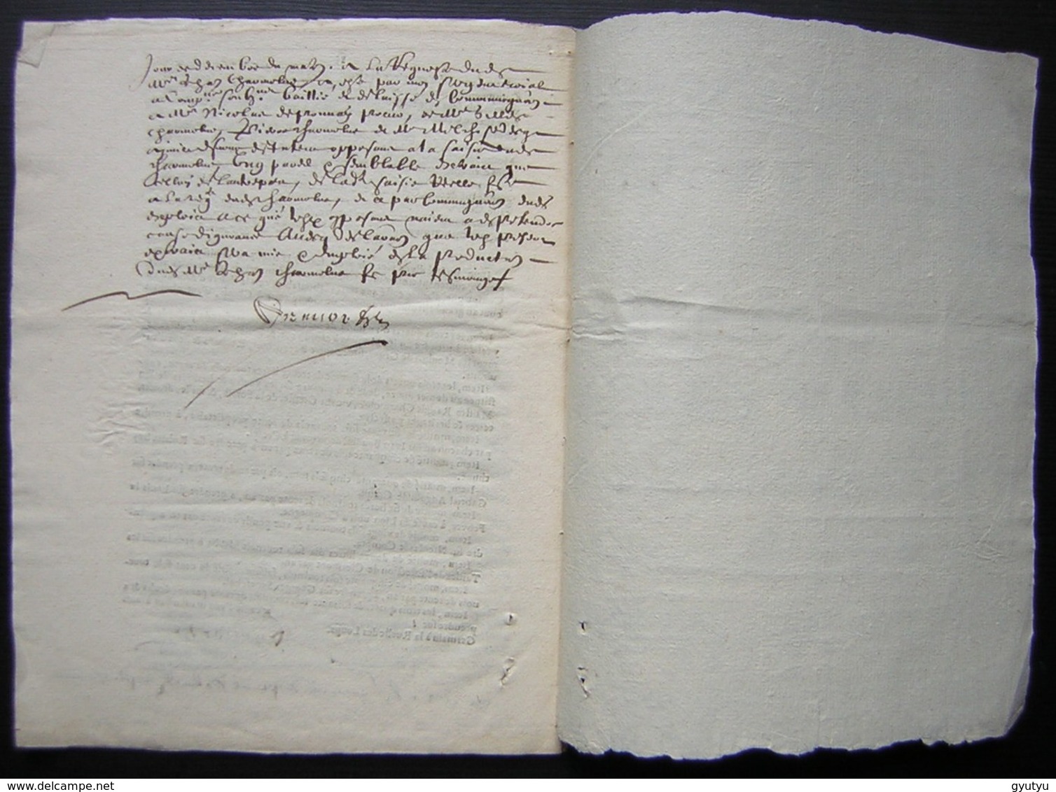 1646 Document de 20 pages manuscrites et imprimées succession Jean Charmolüe et Perrette Royauté à Crépy en Valois