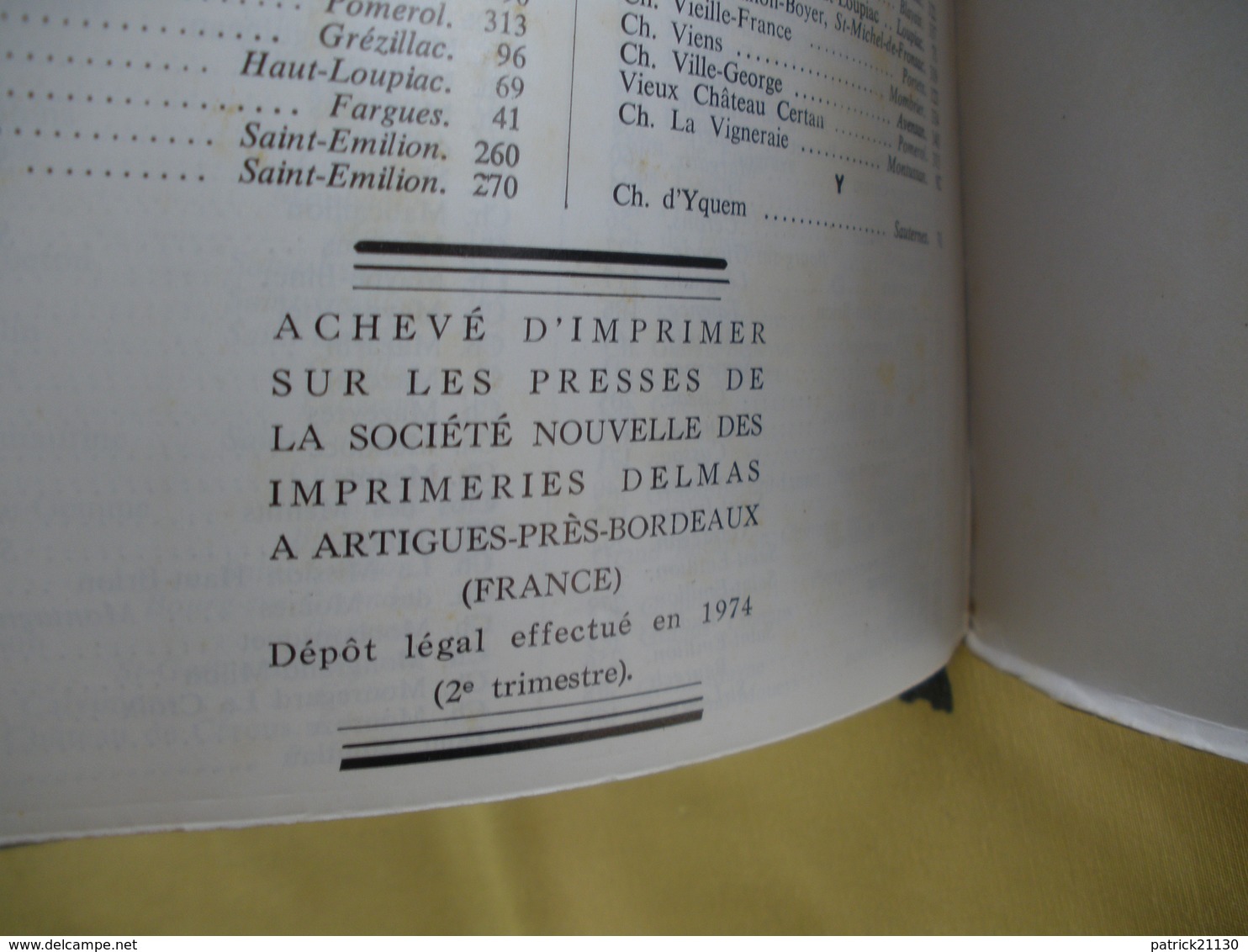 LIVRE 1974 LES GRANDS VINS DE BORDEAUX REGIONALISME AQUITAINE RARE - Other & Unclassified