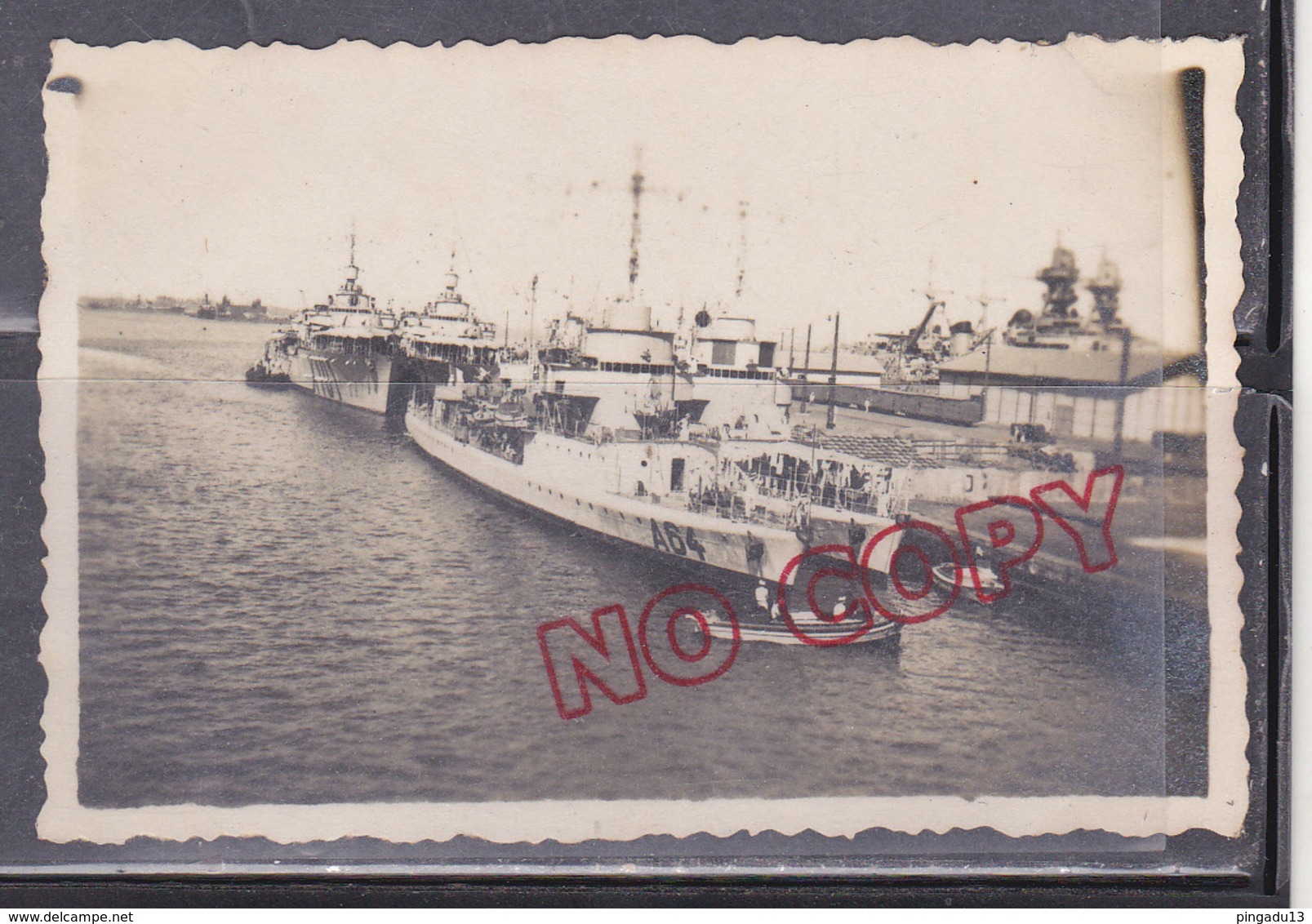 Photo Navires à Quai Dakar 1942 - 1939-45