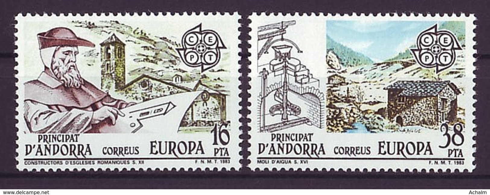 Andorra - Spanische Post 1983 / MiNr. 165-166 ** MNH / Europa CEPT - Ungebraucht