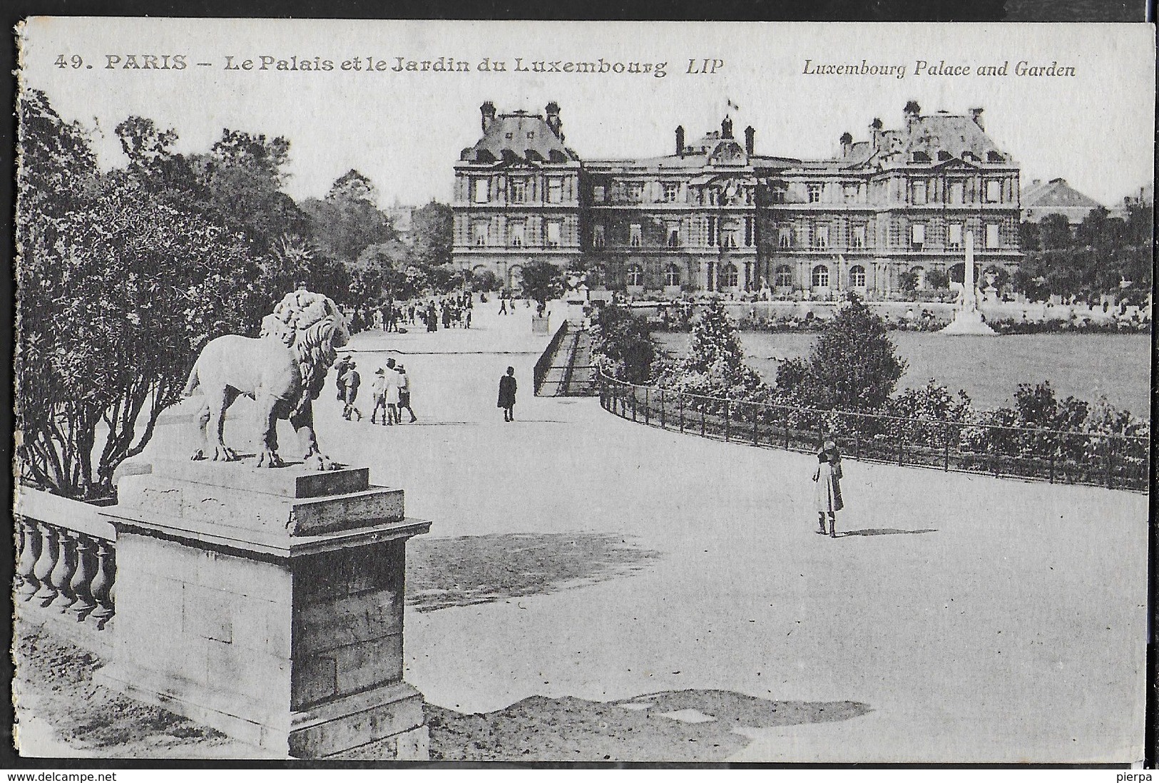 FRANCE - PARIS - PALAIS ET JARDIN DU LUXEMBOURG - FORMATO PICCOLO - EDIT. CORMAULT PARIS- NUOVA ORIGINALE D'EPOCA - Altri & Non Classificati