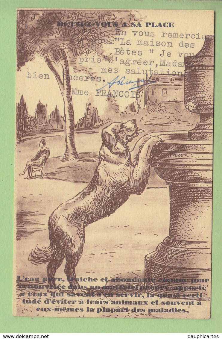 SPA, Protection Animale, Maison Des Bêtes Rue Du Bas Liévin à Lille : Carte Au Profit Des Animaux. 2 Scans. - Chiens