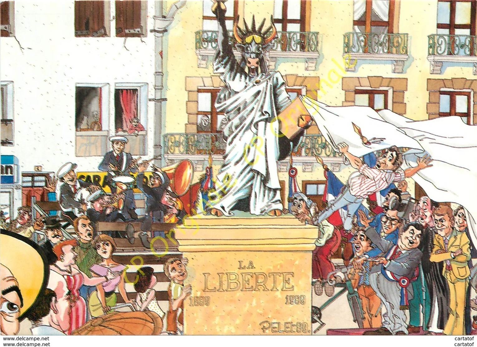 LUNEL . Souvenir Réinstallation Statue De La Liberté 25 Février 1989 . Club Des Amis De Miss Liberty . Ill. PELET Claude - Lunel